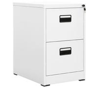 vidaXL Armario archivador de acero blanco 46x62x72,5 cm