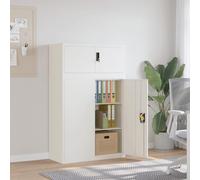vidaXL Armario archivador de acero blanco 90x40x145 cm