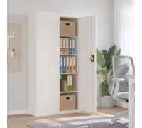 vidaXL Armario archivador de acero 90x40x180 cm Blanco - Gabinete de oficina