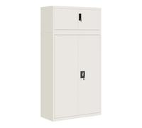 Vidaxl armario archivador de acero blanco 90x40x180 cm