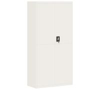 vidaXL Armario archivador de acero 90x40x180 cm Blanco - Gabinete de oficina