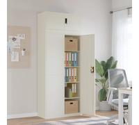 vidaXL Armario archivador de acero blanco 90x40x220 cm