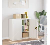 vidaXL Armario archivador de acero 90x40x90 cm Multicolor Blanco