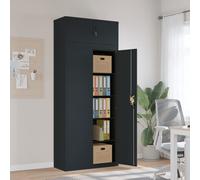 vidaXL Armario archivador de acero gris antracita 90x40x220 cm