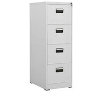 Armario Archivador De Acero Gris Claro 46x62x133 Cm Vidaxl