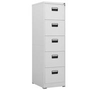 vidaXL Armario archivador de acero gris claro 46x62x164 cm