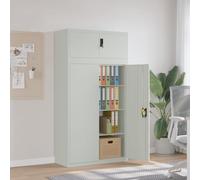 vidaXL Armario archivador de acero gris claro 90x40x180 cm