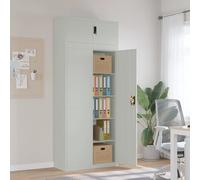 vidaXL Armario archivador de acero gris claro 90x40x220 cm