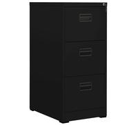 vidaXL Armario archivador de acero negro 46x62x102,5 cm