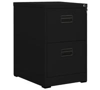 vidaXL Armario archivador de acero 46x62x72,5 cm Negro