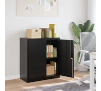 vidaXL Armario archivador de acero 79x40x90 cm Multicolor Negro