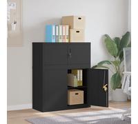 vidaXL Armario archivador de acero negro 90x40x110 cm