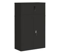 Vidaxl armario archivador de acero negro 90x40x145 cm