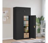 vidaXL Armario archivador de acero negro 90x40x180 cm