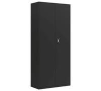 vidaXL Armario archivador de acero 90x40x200 cm Multicolor Negro