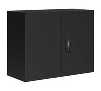 vidaXL Armario archivador de acero 90x40x70 cm Multicolor Negro