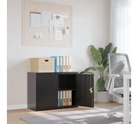 vidaXL Armario archivador de acero 90x40x70 cm Multicolor Negro