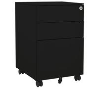 vidaXL Armario Archivador Documentos Oficina Despacho Archivos Estudio Almacenamiento Muebles Estante Decoración Acero Negro 39x45x60 cm