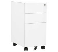 vidaXL Armario archivador móvil acero blanco 30x45x59 cm