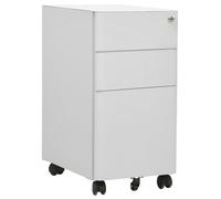 vidaXL Armario archivador móvil acero gris claro 30x45x59 cm