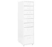 vidaXL Armario archivador móvil metal blanco 28x41x109 cm