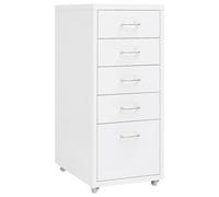 vidaXL Armario archivador móvil metal blanco 28x41x69 cm