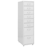 vidaXL Armario archivador móvil metal gris 28x41x109 cm