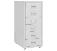 vidaXL Armario archivador móvil metal gris 28x41x69 cm