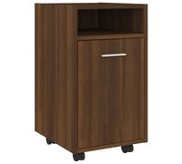 vidaXL Armario auxiliar con ruedas contrachapado roble 33x38x60 cm