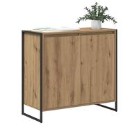 vidaXL Armario auxiliar Roble Artesanal 79x36x75 cm, mueble de madera rectangular moderno para sala