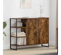 vidaXL Armario auxiliar Roble Humo 96.5 x 30 x 75 cm