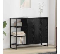 vidaXL Armario auxiliar Roble Negro 96.5 x 30 x 75 cm