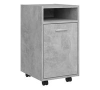 Vidaxl armario auxiliar ruedas contrachapada gris hormigón 33x38x60 cm