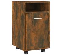 vidaXL Armario auxiliar ruedas contrachapado roble ahumado 33x38x60 cm