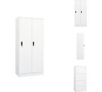 vidaXL Armario blanco de 80x50x180 cm, acero - Armarios