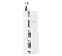 vidaXL Armario botiquín madera de ingeniería extensible multiusos 40x41x174,5 cm Blanco