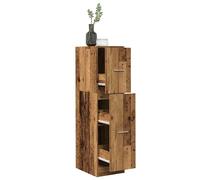 vidaXL Armario botiquín madera de ingeniería envejecido 30x41x118 cm