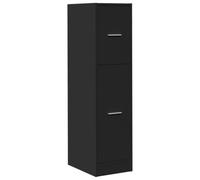 vidaXL Armario botiquín de madera de ingeniería Negro 30x41x118 cm