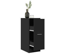 vidaXL Armario botiquín madera de ingeniería negro 30x41x77,5 cm