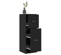 vidaXL Armario botiquín madera de ingeniería negro 40x41x118 cm