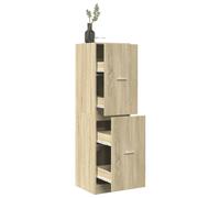 vidaXL Armario botiquín madera de ingeniería negro 40x41x144,5 cm