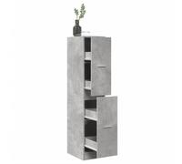 vidaXL Armario botiquín madera ingeniería gris hormigón 30x41x144,5 cm