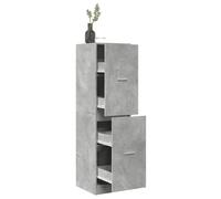 vidaXL Armario botiquín madera ingeniería gris hormigón 40x41x144,5 cm