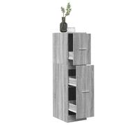 vidaXL Armario botiquín madera ingeniería gris Sonoma 30x41x118 cm