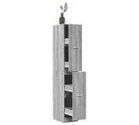 vidaXL Armario botiquín madera ingeniería gris Sonoma 30x41x174,5 cm