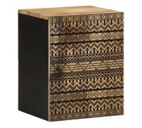 Vidaxl armario colgante baño madera maciza mango negro 38x33,5x48 cm 33.5 cm