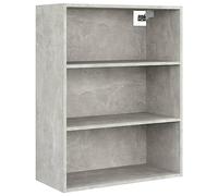 vidaXL Armario Colgante de Pared Caja Mueble Salón Decorativa Estantería Sala Entrada Almacenamiento Dormitorio Vitrina Cocina Gris Hormigón