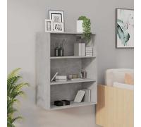 vidaXL Armario colgante de pared gris hormigón 69,5x32,5x90 cm
