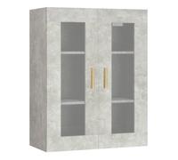 vidaXL Armario de pared colgante Mueble aparador almacenamiento Estante flotante Gris hormigón