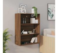 vidaXL Armario colgante de pared marrón roble 69,5x32,5x90 cm